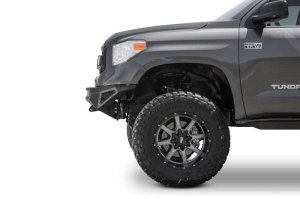 Toyota Tundra Bumper - Front - Addictive Desert Designs - Stealth Fighter w/ Winch Mount & Sensors - Hammer Black, Satin Black - `14-`27